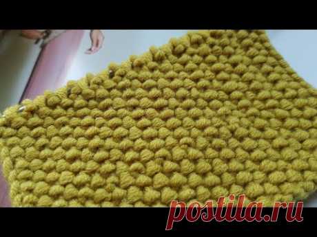 Бомбический узор "Циновка" спицами 🚀 knitting pattern.