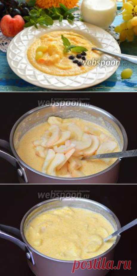Кукурузная каша с тыквой и яблоками