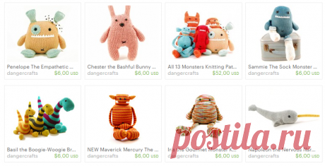 Danger Crafts: Toy and monster knitting and sewing от dangercrafts