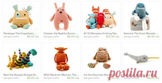Danger Crafts: Toy and monster knitting and sewing от dangercrafts