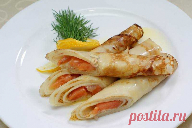 Блины с семгой и сыром, рецепт приготовления с фото - Сельский Бутик На Руси ни один праздничный стол не обходился без блинов.