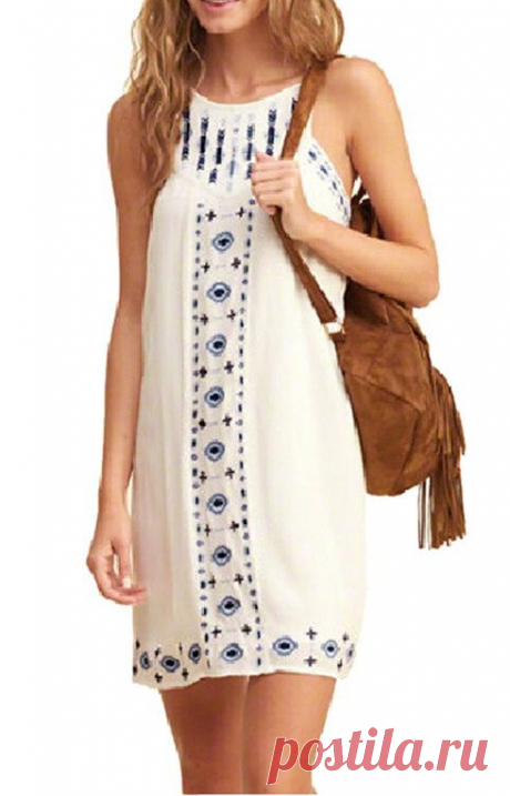 Nataly, Embroidery Boho Dress – Trendy Road