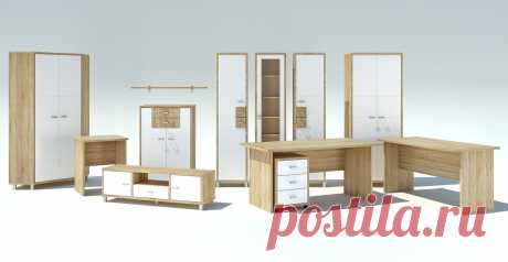 Гостиная (модульная система) Домино (сонома) (Мебель Неман) - отзывы, фото, цены