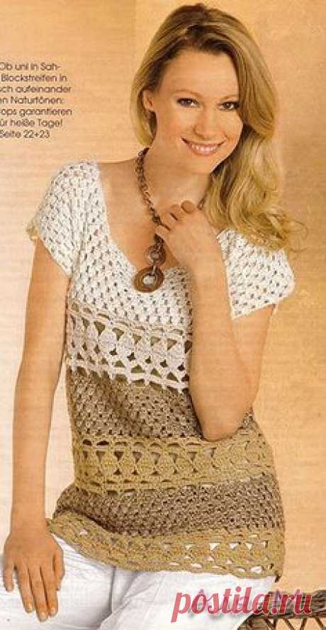 (292) Crochet Top - Free Crochet Diagram - (owesta) | blusas | Uncinetto, Top Fatti All'uncinetto e Ems