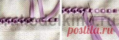 Техника вышивки лентами. Просто и красиво сделать фактурную дорожку.