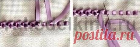 Техника вышивки лентами. Просто и красиво сделать фактурную дорожку.