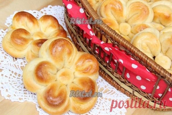 Красивые булочки из дрожжевого теста "Цветочки" от Вероники Крамарь