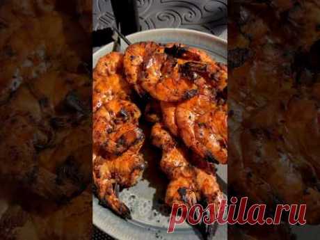 BBQ Shrimp easy recipe | outdoor cooking #shortsvideo