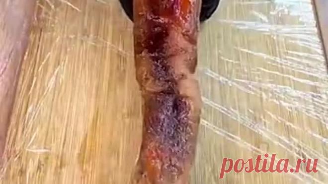 Ловите замену покупной колбасе 🍖Свиная грудинка с чесноком🍖