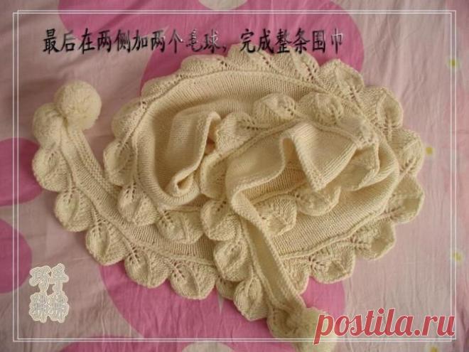 Шарфик (вязание спицами). Обсуждение на LiveInternet