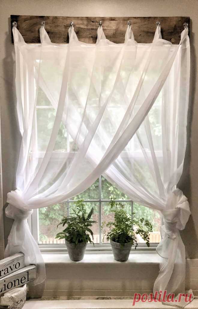 Simple Farmhouse Window Treatments • Maria Louise Design