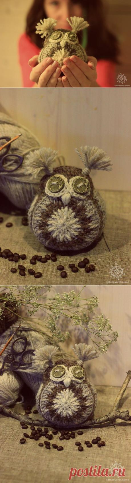 Кофейный Сов. Подробный мастер-класс. Фото и схемы..