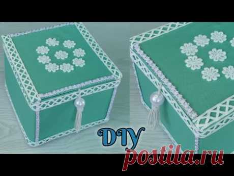 ШКАТУЛКА ИЗ КАРТОНА/ ДЛЯ МЕЛОЧЕЙ/ DIY CARDBOARD BOX/ FOR SMALL ITEMS/ DIY