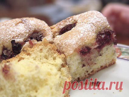 Вишневый пирог в мультиварке | Рецепты для мультиварки: вкусные и простые