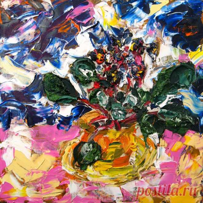 Картина Фиолетовая фиалка Натюрморт современная живопись Екатерина Лебедева художник масло, холст в 2025 г | Абстрактные картины, Расписанные холсты, Натюрморты Екатерина Лебедева художник