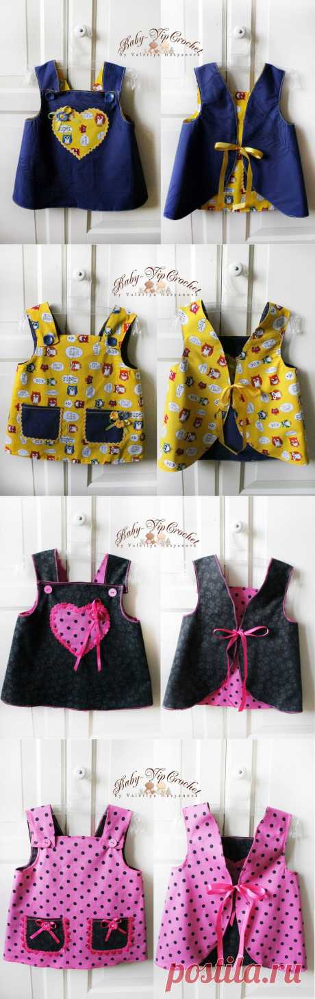 Двухсторонний сарафан для девочек от Baby-VipCrochet.