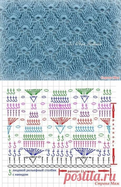 12 схем узоров с листочками | Сашка-Вязашка | Яндекс Дзен