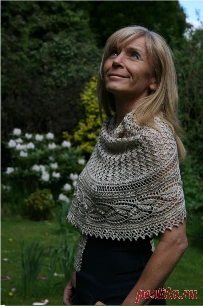 Шарфы и шали, вязаные спицами и крючком, схемы и описания - Вяжи.ру - модели 15