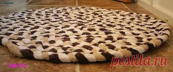 Коврик из старых полотенец своими руками