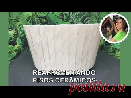 Горшок для растений из керамического пола