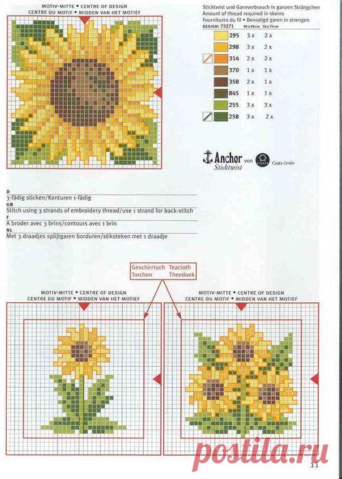 подсолнухи вышивка крестом: 19 тыс изображений найдено в Яндекс.Картинках