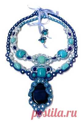 КОЛЬЕ С БИРЮЗОЙ,схемы колье бесплатно | Лаборатория домашнего хозяйства