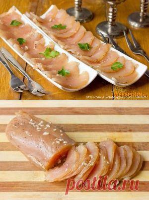 Вяленая куриная грудка - получилось волшебно: нежно, ароматно, легкоприготовляемо и быстро!