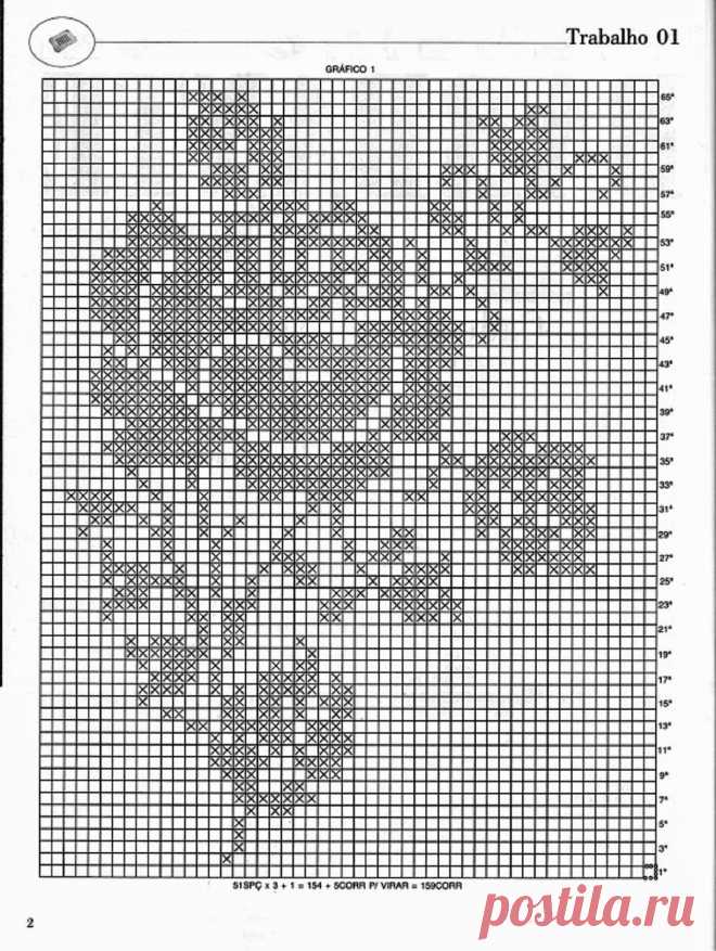 Схемы вязаных картин крючком - 82 фото