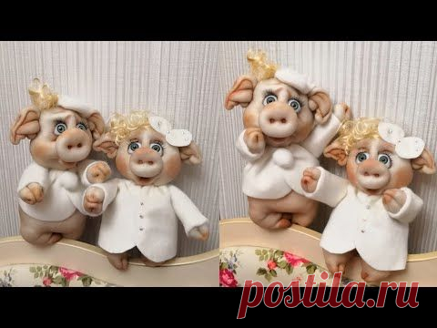 Мастер класс. Глаша и Гаврюша. Свинки из капрона. - YouTube