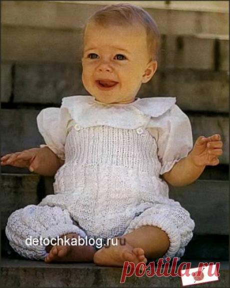 Комбинезон спицами для новорожденных вязать просто - Вязание комплектов и комбинезонов для новорожденных - Вязание малышам - Вязание для малышей - Вязание для детей. Вязание спицами, крючком для малышей