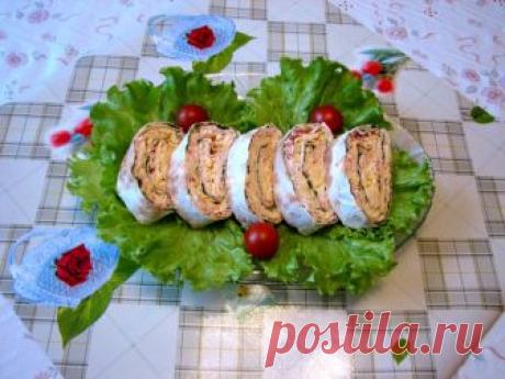 Рулетики с крабовыми палочками