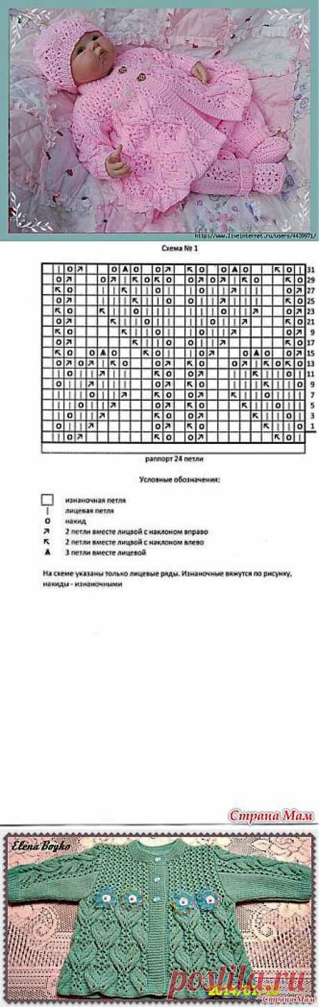 Жакет &quot;Цветочная фантазия&quot; для новорожденной девочки.