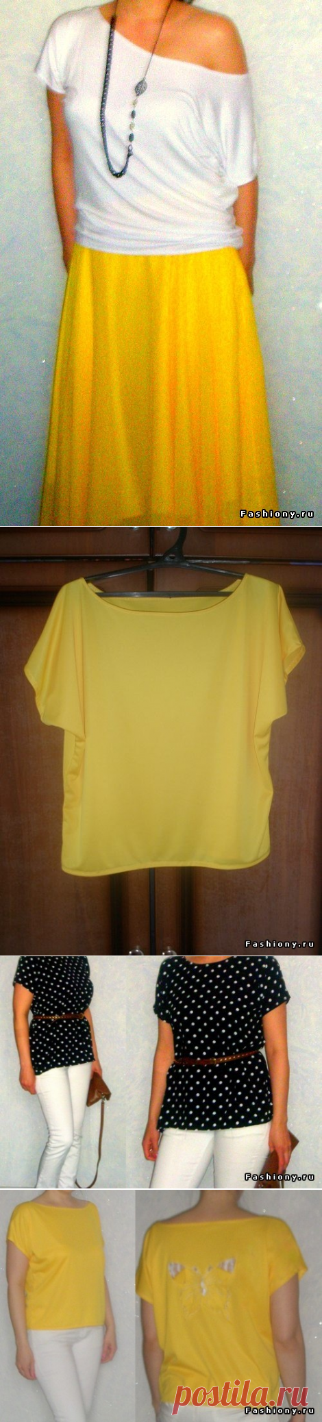 Несколько вариантов простой футболки-кофточки по одной выкройке / выкройки детских футболок