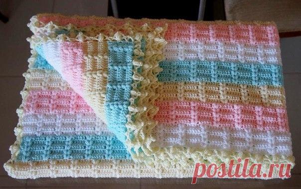 Плед крючком