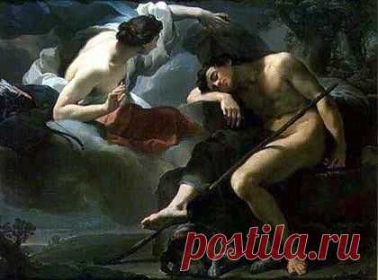 Selene and Endymion - Ubaldo Gandolfi