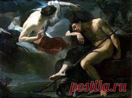 Selene and Endymion - Ubaldo Gandolfi