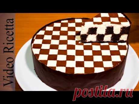 Torta a Scacchi - Chess Cake (con biscotti Oreo) - Video Ricetta