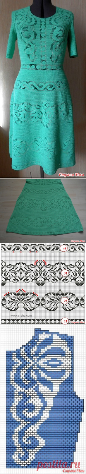 Платье крючком "Сухоцвет" от Валентино. Мой вариант - Вязание - Страна Мам