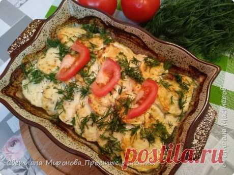 Кабачки с помидорами и куриной грудкой в духовке!