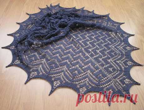 Шаль Ink Heart Shawl &quot;Чернильное сердце&quot;,автор Po Lena.