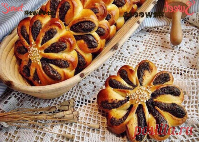 Булочки ''Маковые цветы