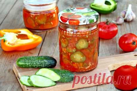Лечо пальчики оближешь на зиму с огурцами и томатами рецепт с фото - 1000.menu