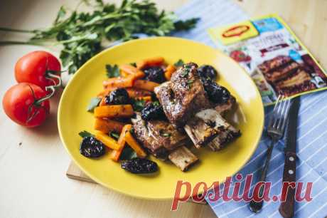 Ребрышки барбекю с черносливом и морковью - пошаговый рецепт с фото - как приготовить, ингредиенты, состав, время приготовления - Леди Mail.Ru
