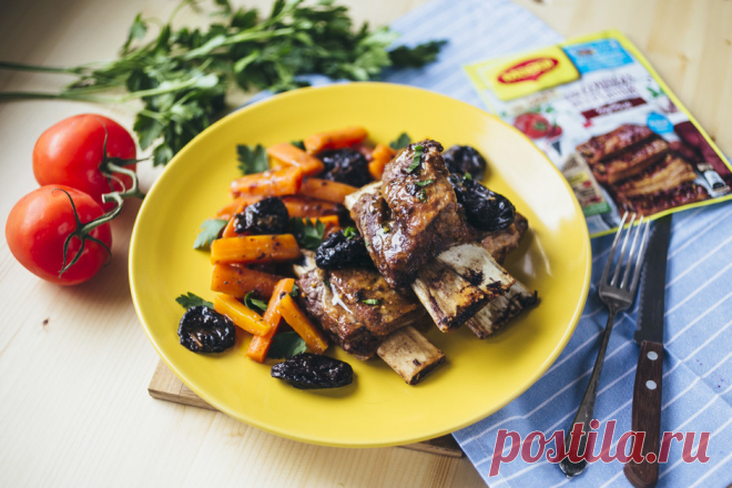 Ребрышки барбекю с черносливом и морковью - пошаговый рецепт с фото - как приготовить, ингредиенты, состав, время приготовления - Леди Mail.Ru