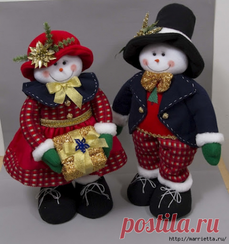 Шьем забавных снеговиков. Выкройки