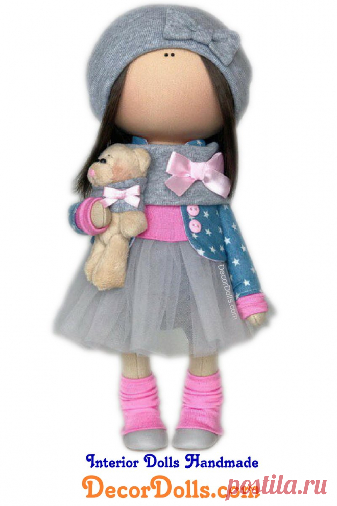 Interior Nursery Doll, Textile Rag Doll, Art Tilda Doll, Handmade Fabric Doll, Portrait Custom Doll, Unique Doll by Photo by Yulia K Hello, dear visitors!This is handmade cloth doll created by Master Yulia K. (Sochi, Russia).  Doll is made by Order.Order production time is 4-6 weeks. FREE SHIPPING TO ANY COUNTRYDoll is 30 cm (11,8 inch) tall and made of only quality materials.All dolls stated on the photo are made by Yulia K.You can find them in our