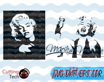 Marilyn Monroe svg, Norma Jeane Mortenson face svg, star svg ,png,dxf blonde bombshell clipart for Print,Design,Silhouette,Cricut de cuttingtech en Etsy Studio