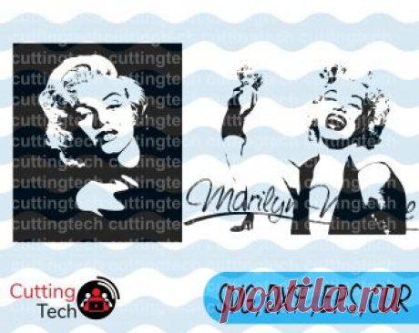 Marilyn Monroe svg, Norma Jeane Mortenson face svg, star svg ,png,dxf blonde bombshell clipart for Print,Design,Silhouette,Cricut de cuttingtech en Etsy Studio