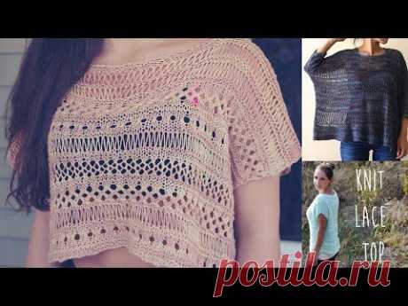 HOW TO KNIT EASY LACE TOP- VIDEO TUTORIAL