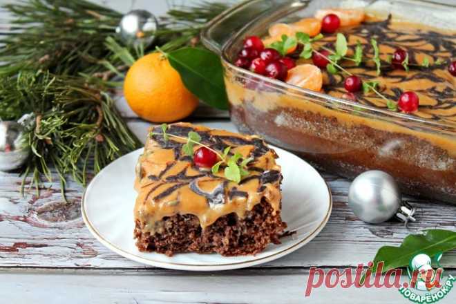 Шоколадный пирог со сгущенкой Кулинарный рецепт